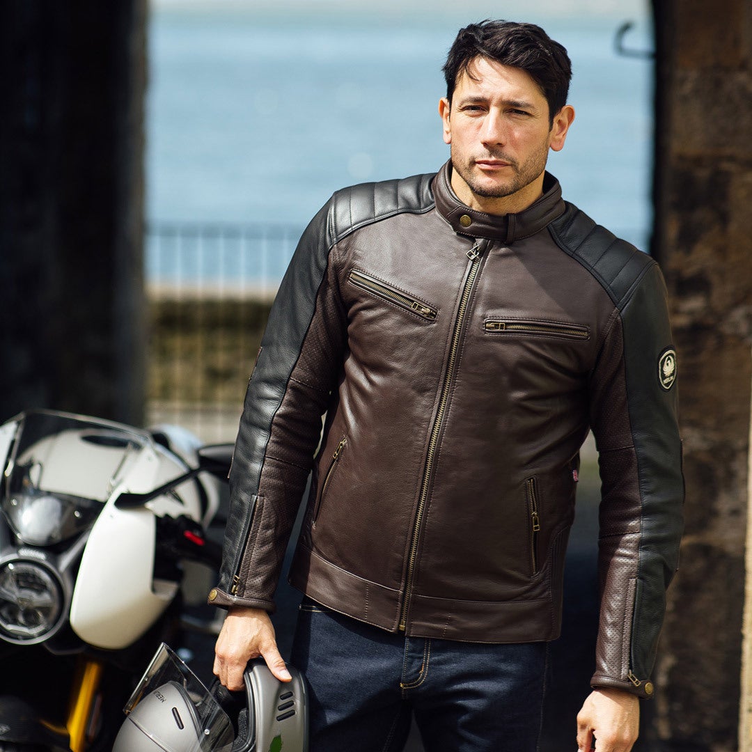 Side view of Merlin Chase II D3O Motorcycle Leather Jacket