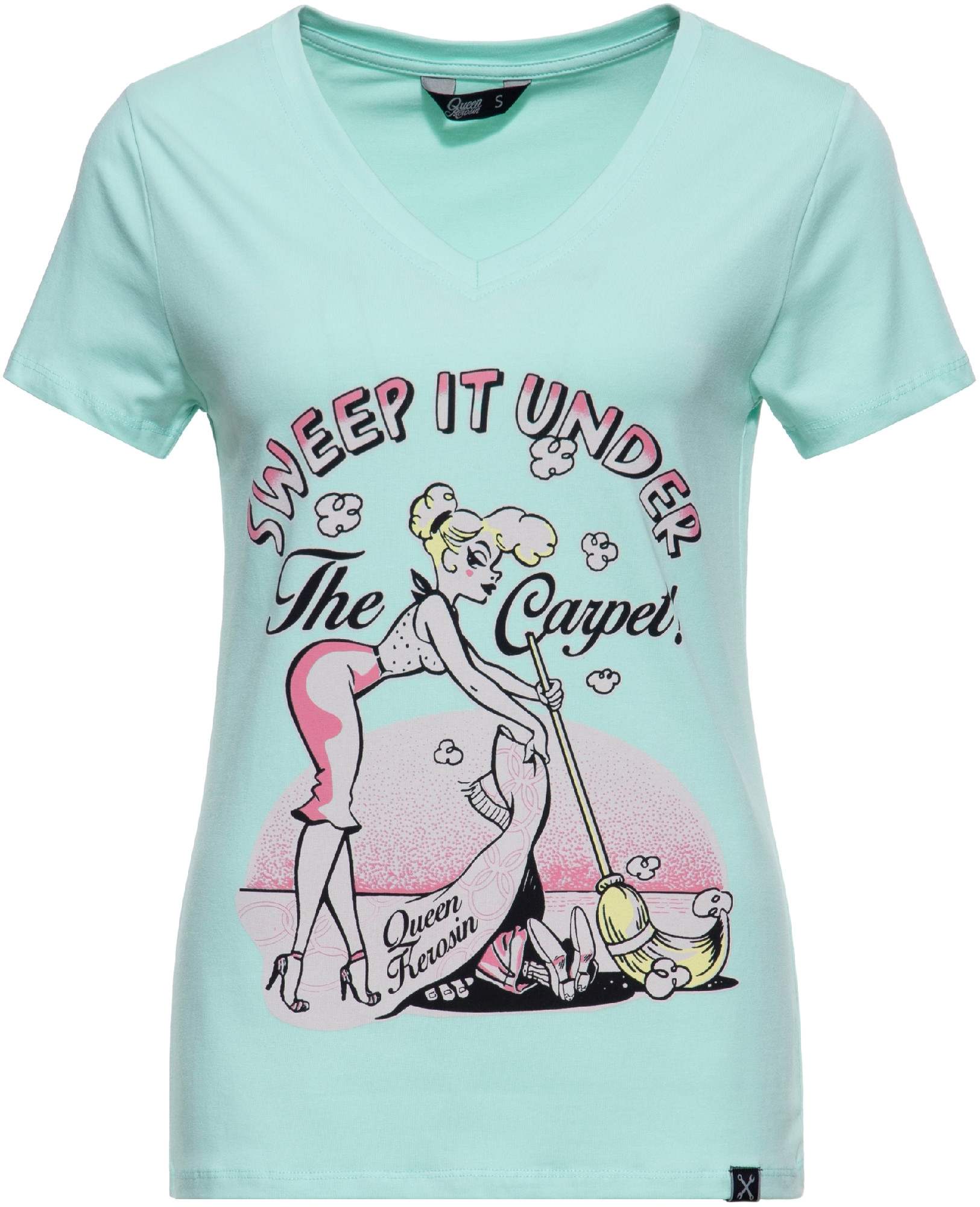 Queen Kerosin Sweep It Under The Carpet Ladies T-Shirt turquoise XL Figure 1