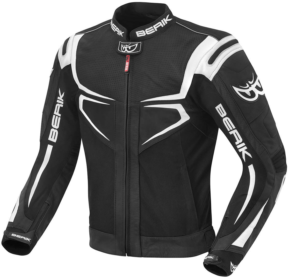 Berik Radic Motorcycle Leather / Textile Jacket black/white 60 Figure 1