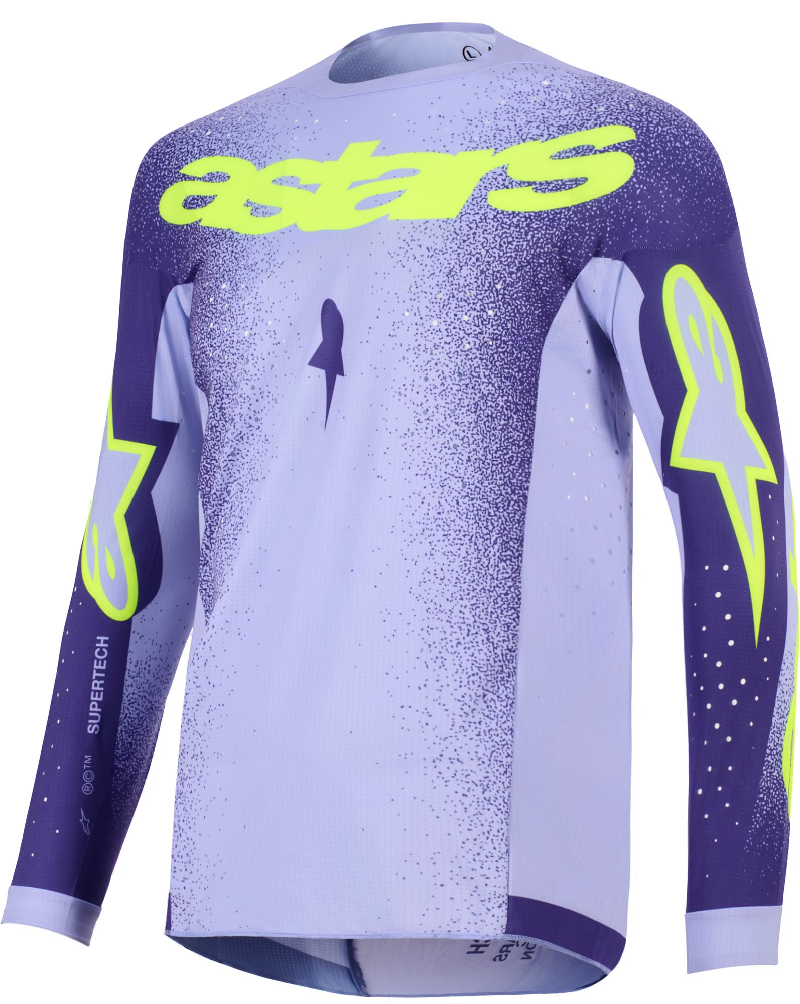 Alpinestars Supertech Scenz Motocross trøje lilla/gul M Figur 1