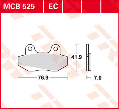 TRW Lucas Bremsbelag MCB525 Figura 1
