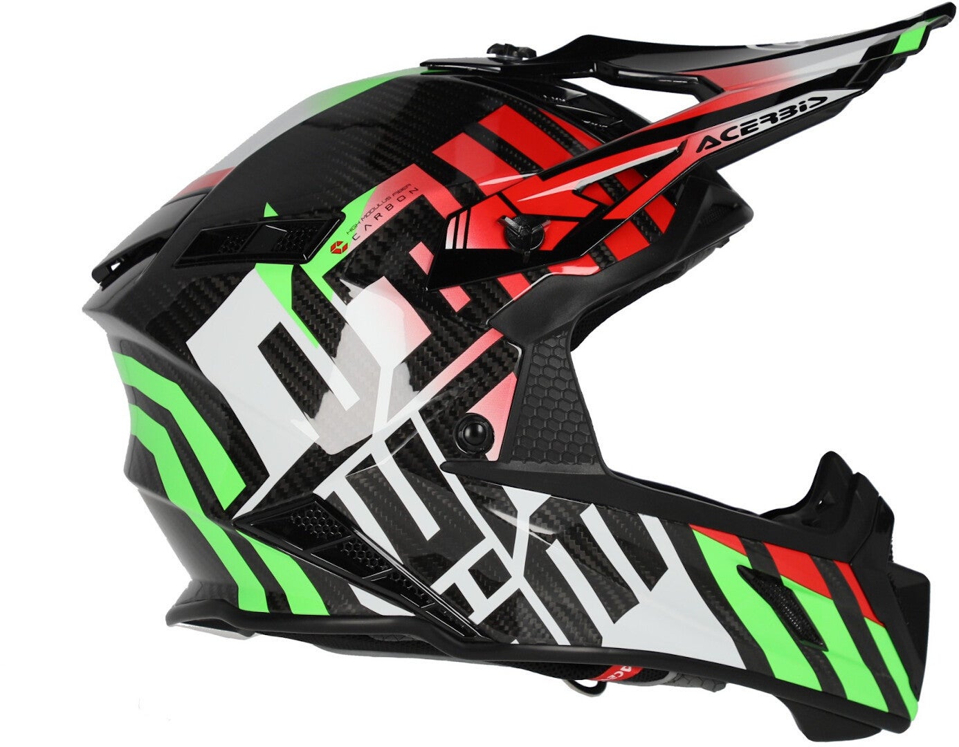 Acerbis Steel Carbon Casco da motocross nero/verde/rosso S (55/56) Figura 5