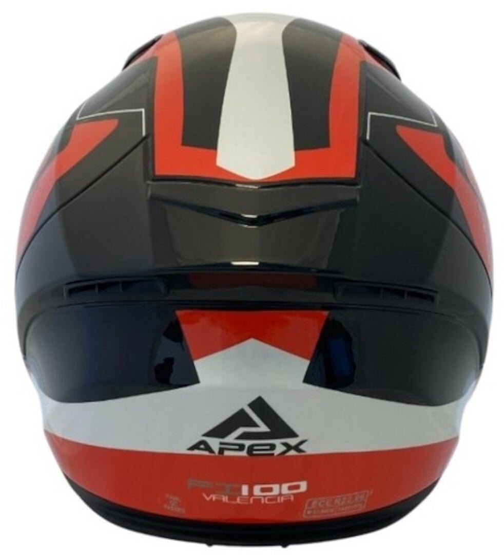 APEX FI100 Valencia Hełm czarno/biało/czerwone XL (61/62) Rysunek 2