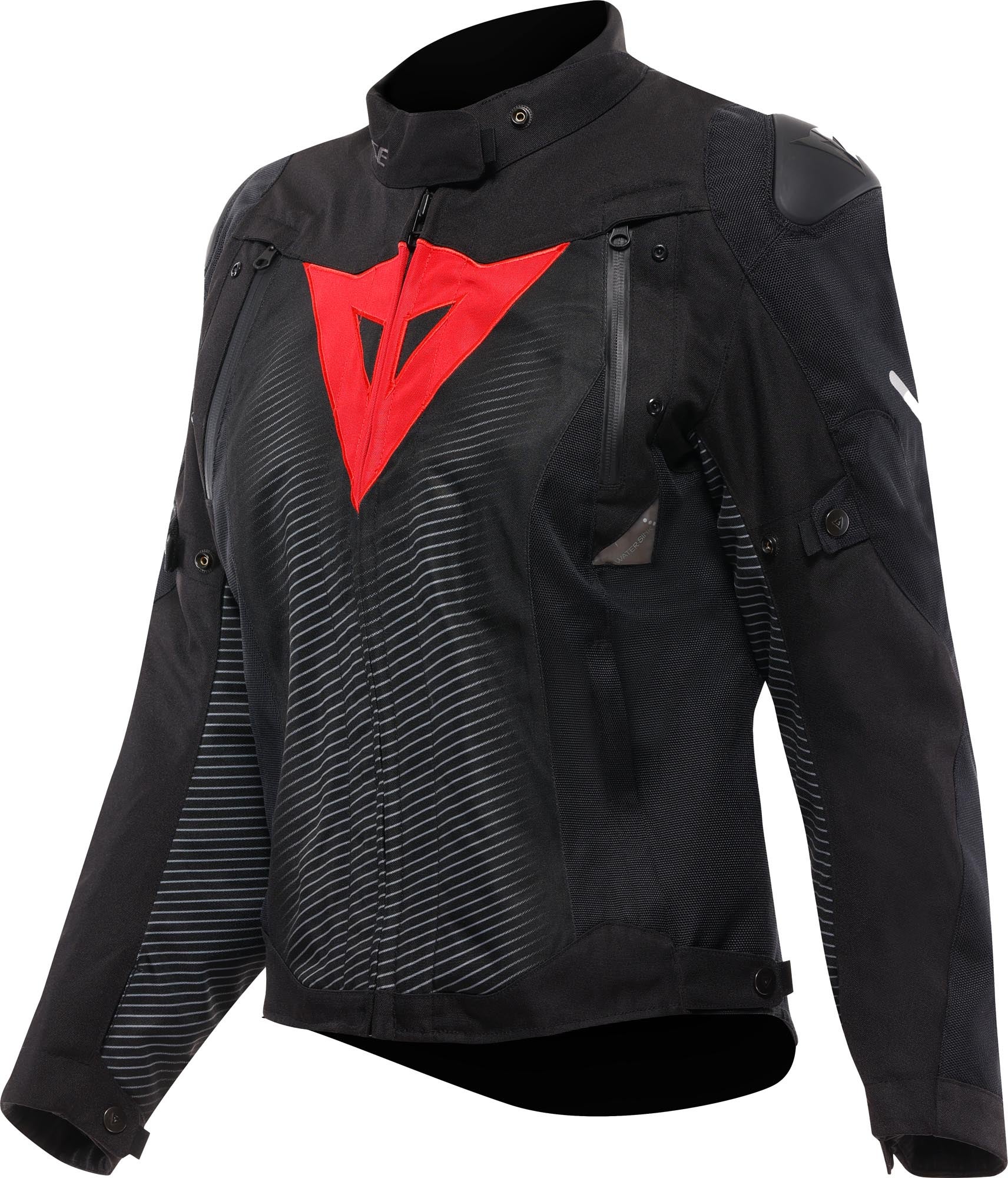 Dainese Super Sprint D-Dry wasserdichte Damen Motorrad Textiljacke schwarz/schwarz/rot 52 Abbildung 1