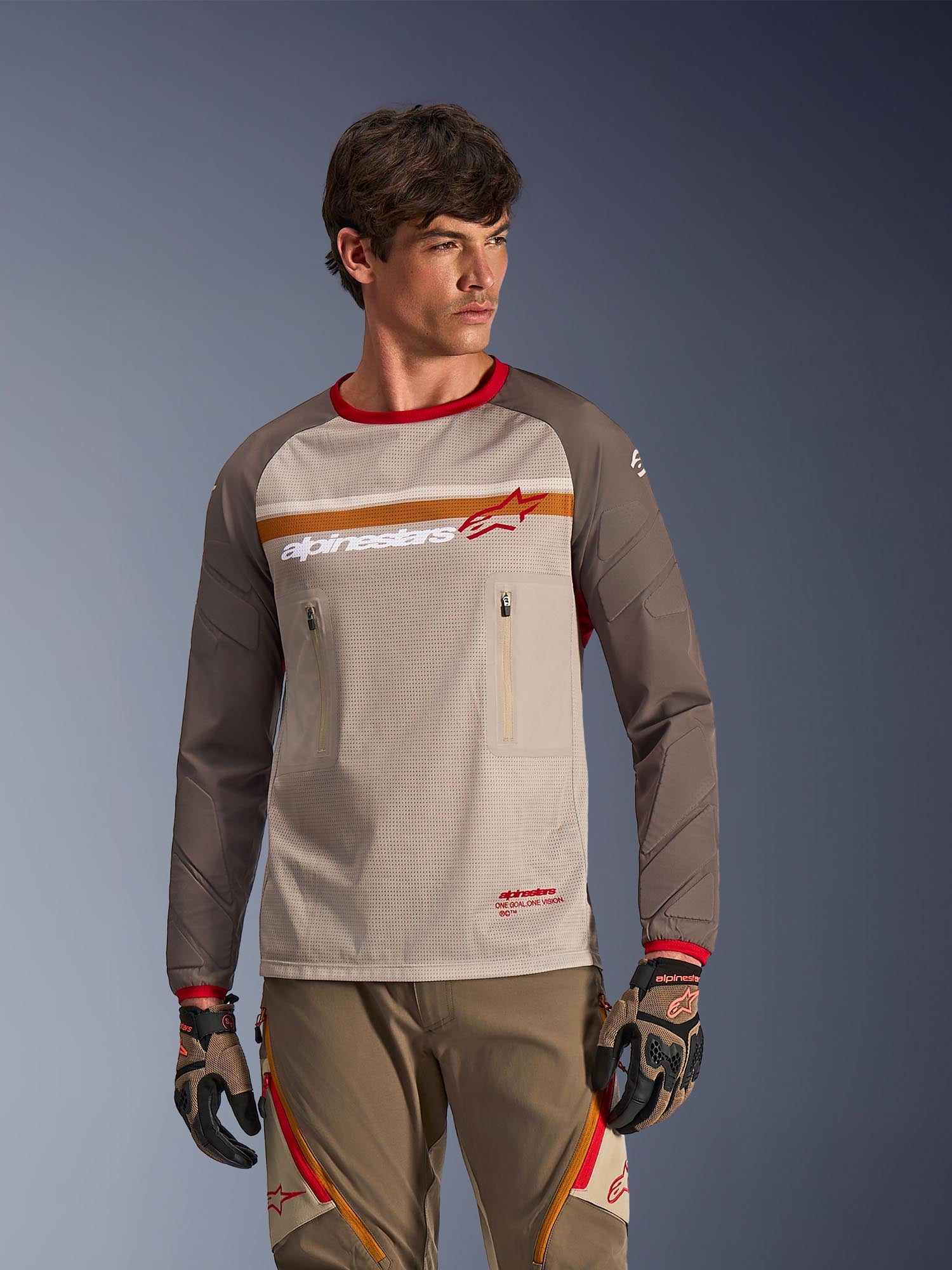 Alpinestars Maxdura Dual Motocross Jersey grey/brown 3XL Figure 3