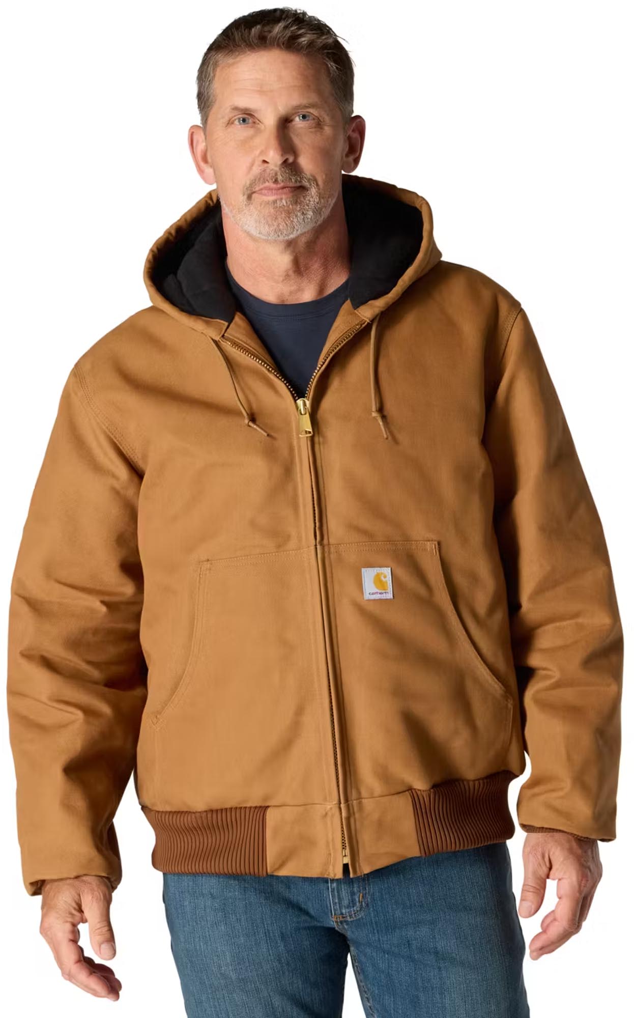 Carhartt Firm Duck Insulated Flannel-Lined Active Tekstilna jakna temno rjava L Slika 2