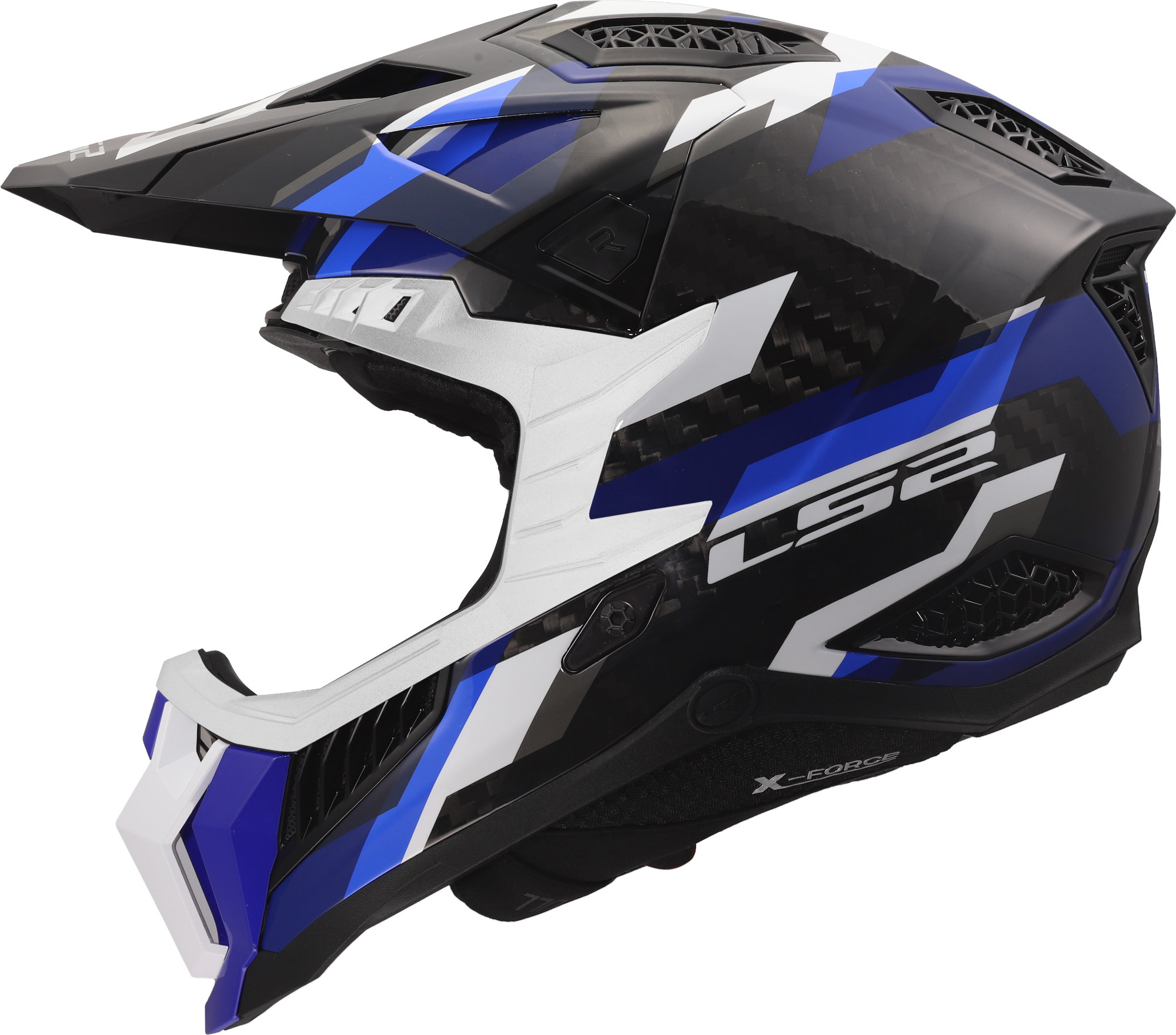 LS2 MX703 X-Force Phantom Motocrosshelm blauw/wit S (55/56) Figuur 2