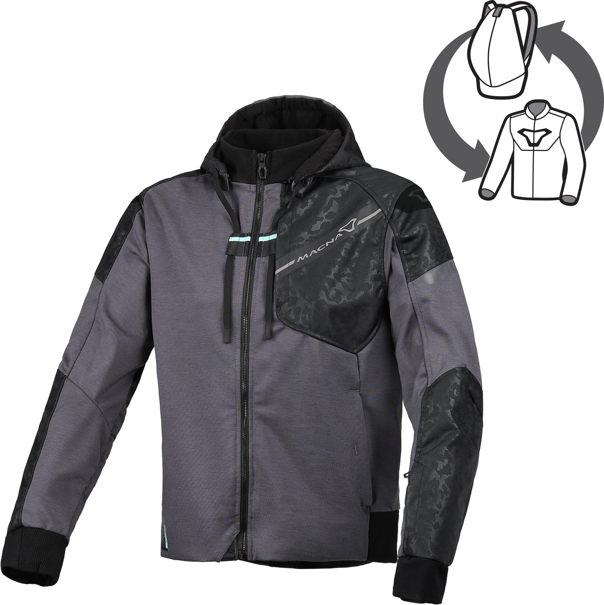 Macna Distec Ladies Motorcycle Textile Jacket grey/black S Figure 3