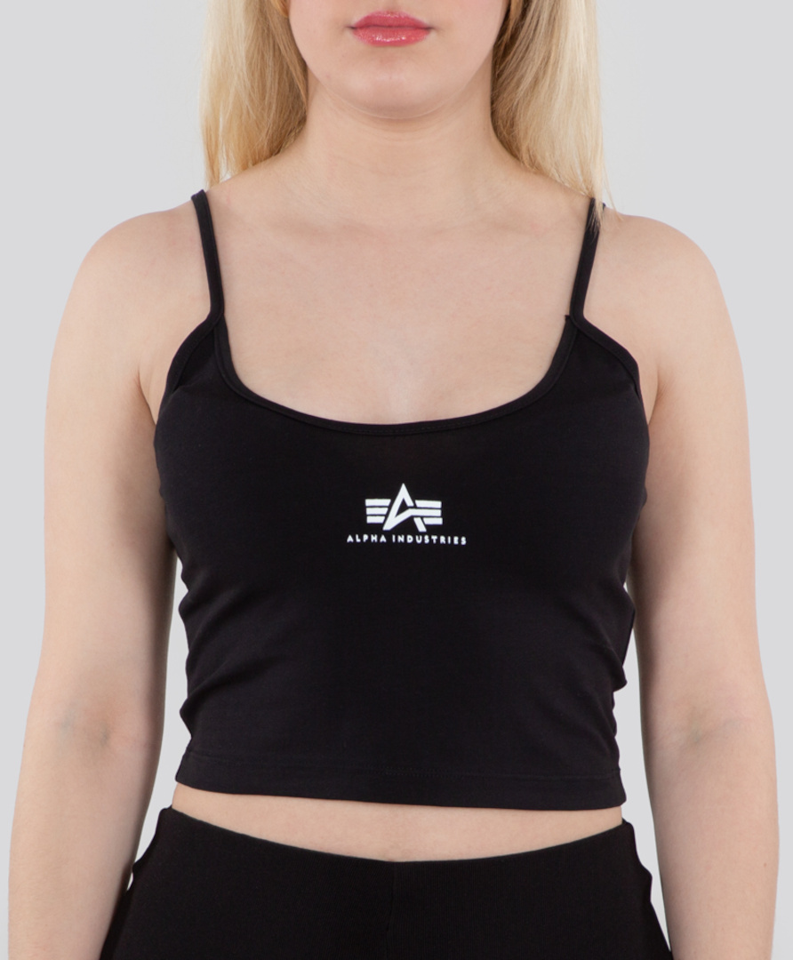 Alpha Industries Basic Crop SL Damski Top schwarz L Rysunek 1