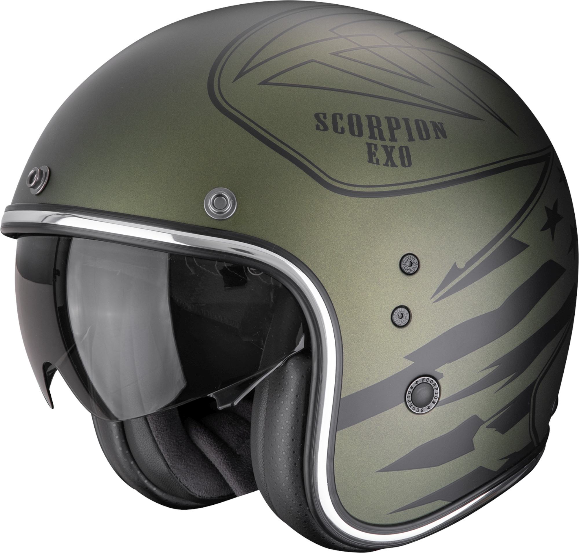 Scorpion Belfast Evo Dawg Otevřená přilba zelená/černá XL (60/61) Obrázek 1