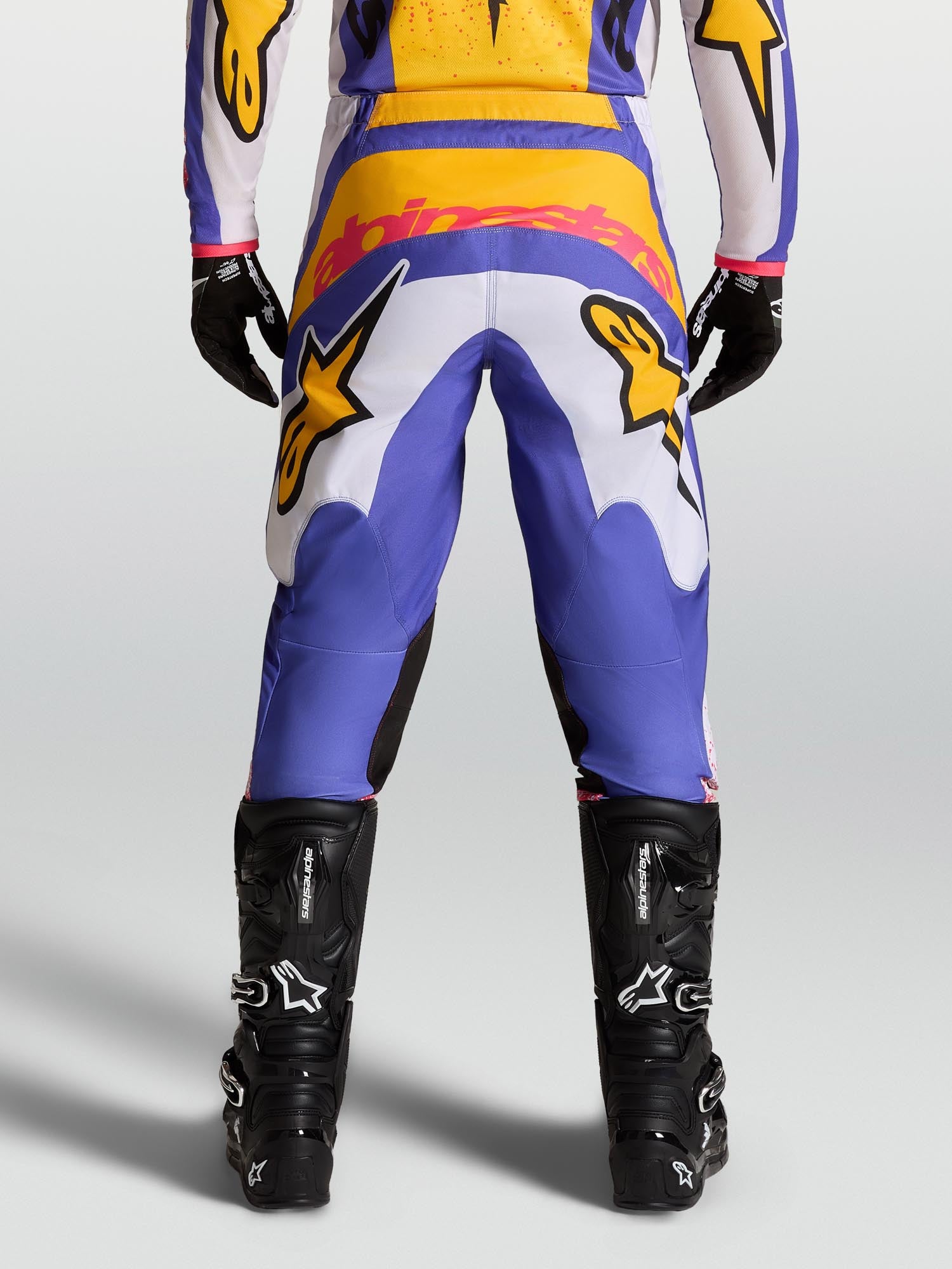 Alpinestars Fluid Drag Motokrosové kalhoty fialová/žlutá/růžová 40 Obrázek 11
