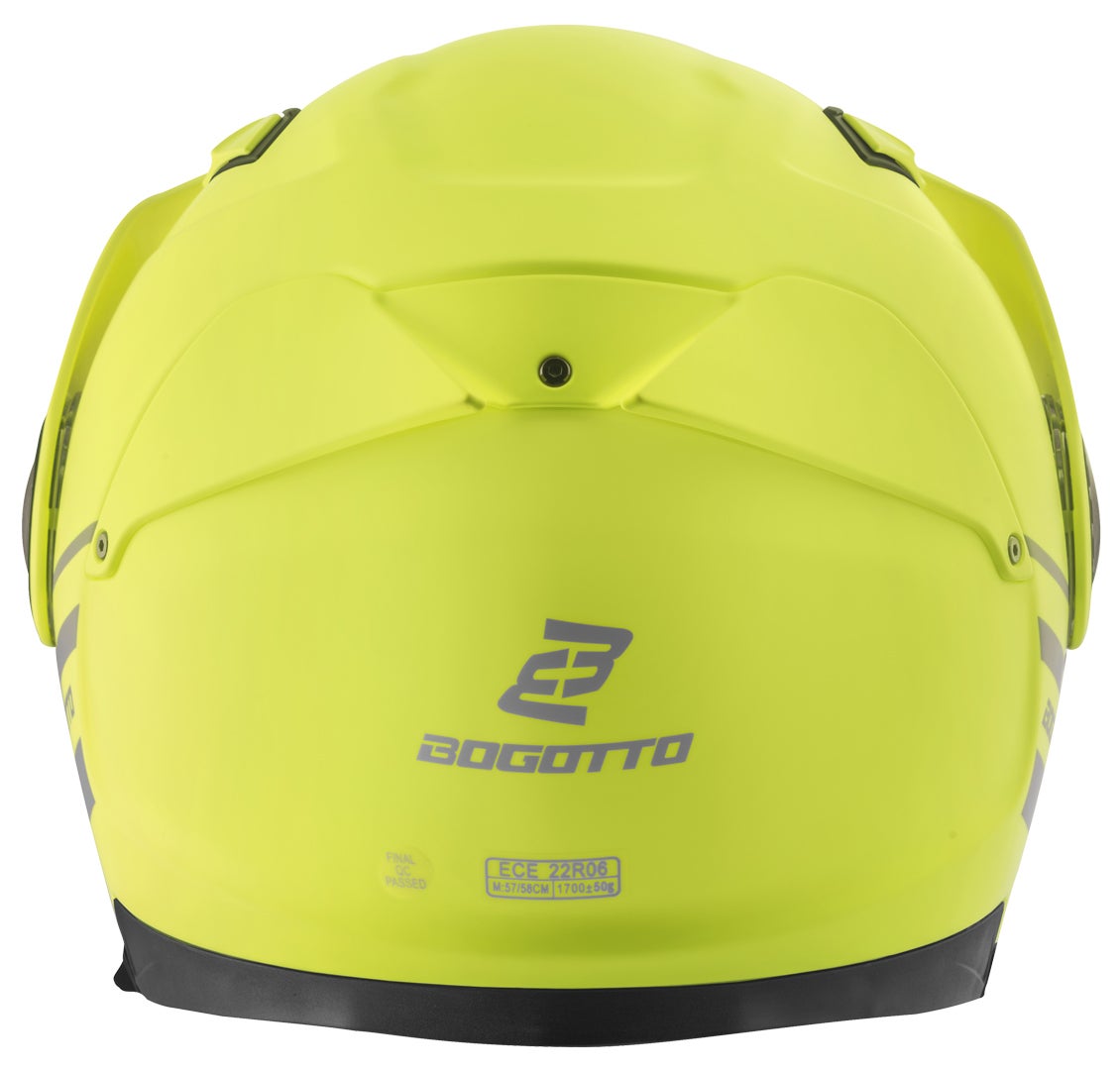 Bogotto FG-102 Duo Fiberglas Klapphelm gelb matt XXXL Abbildung 7