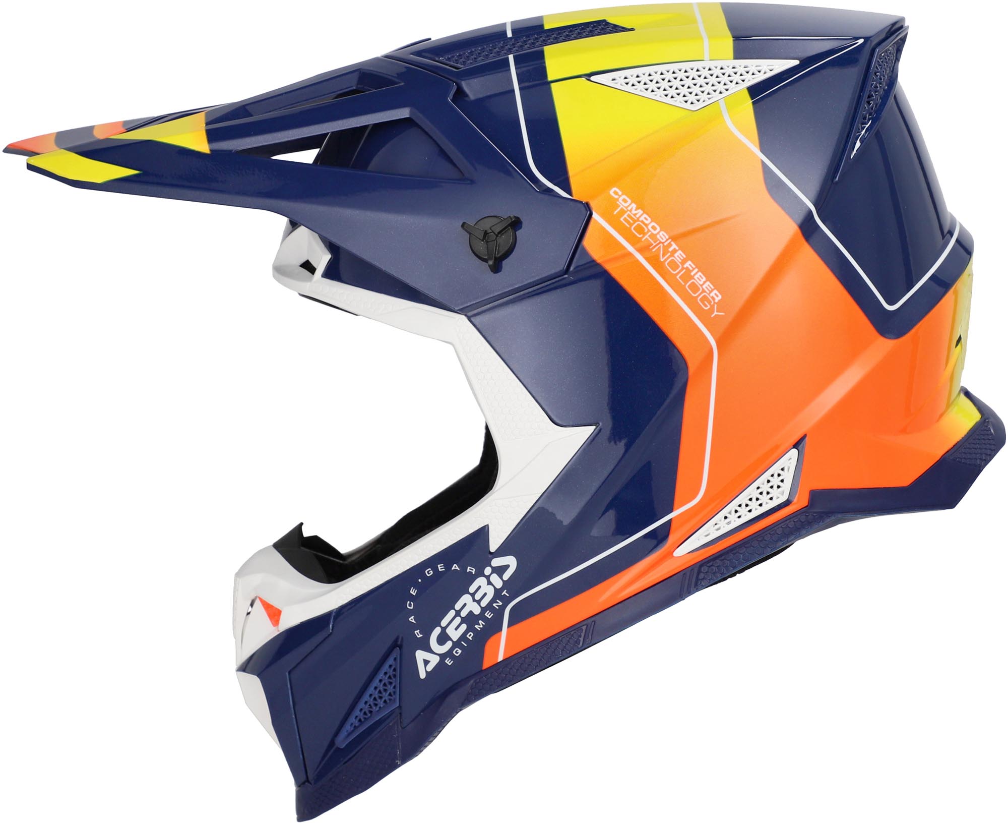 Acerbis T711 Graphic Cască de motocross Albastru/Portocaliu/Alb XS (53/54) Figura 3