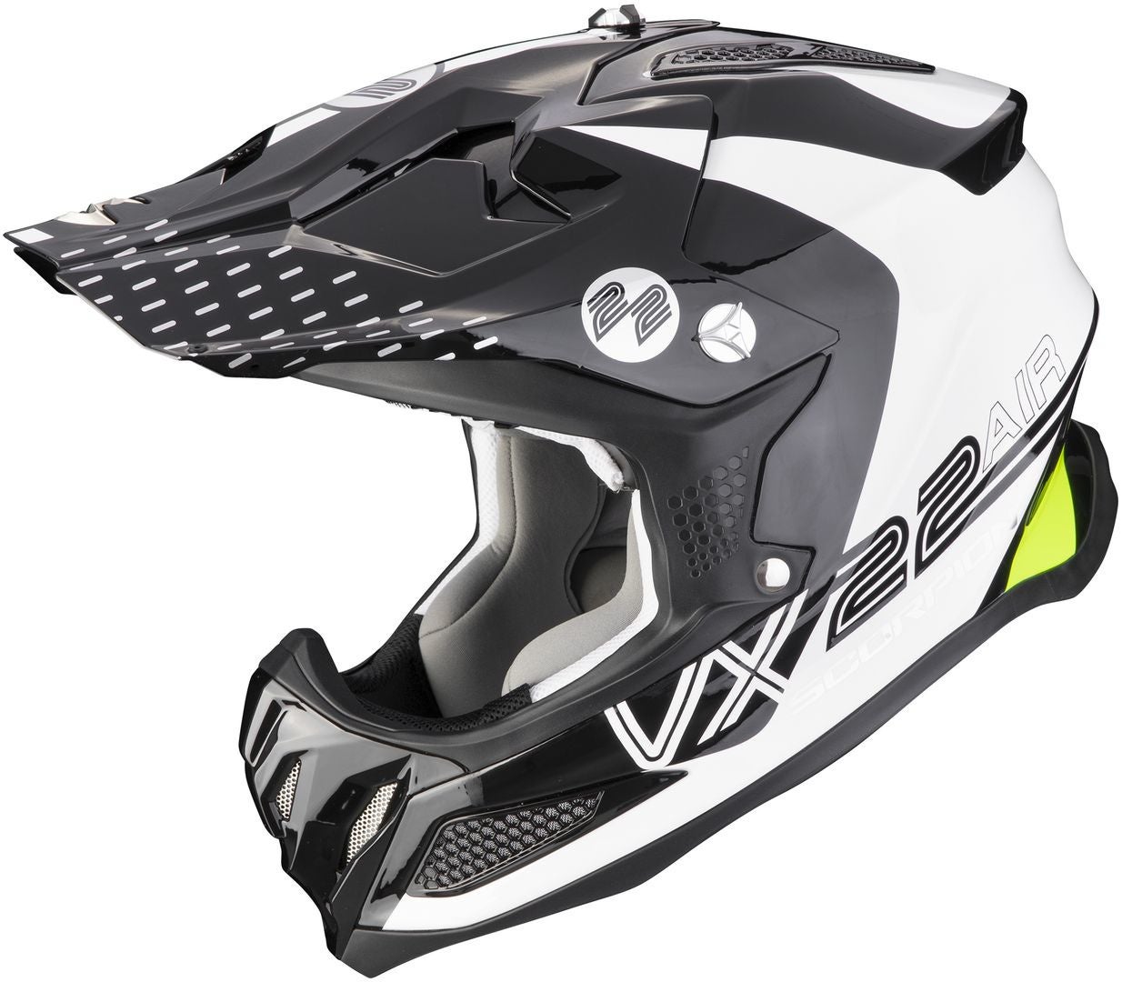 Scorpion VX-22 Air Ares Casco Motocross Bianco/nero M (57/58) Figura 1