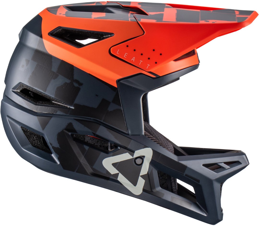 Leatt MTB Gravity 4.0 Orange/Black Downhill Helmet XL (61/62) Figure 4
