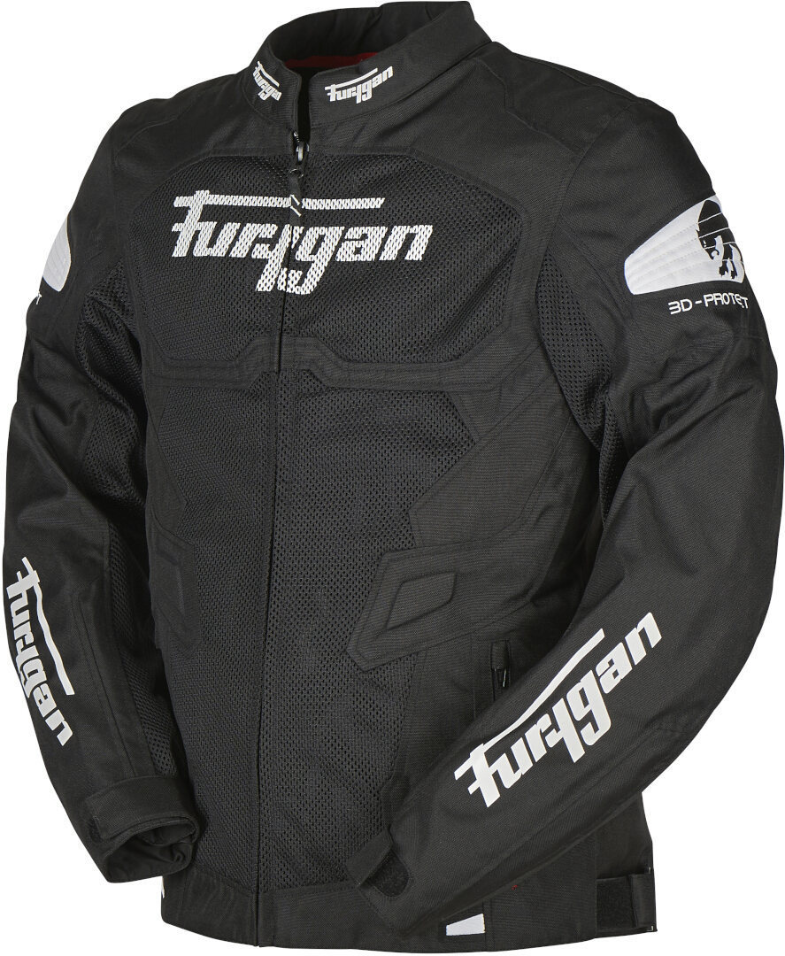 Furygan Atom Vented Motorrad Textiljacke schwarz/weiß M Abbildung 2