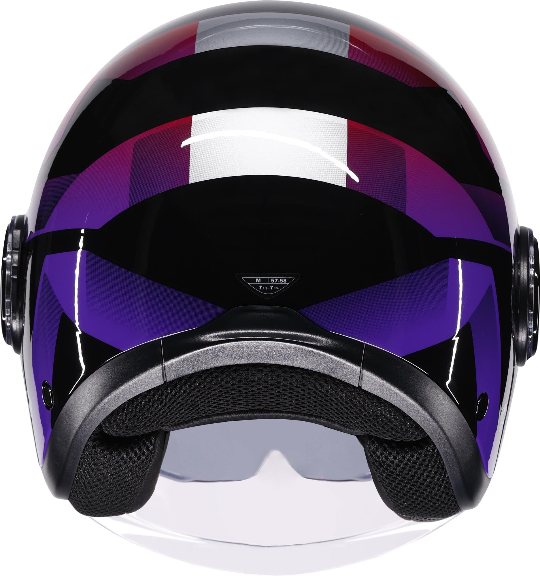 AGV Eteres Camogli Jethelm schwarz/rot/lila M (57/58) Abbildung 6