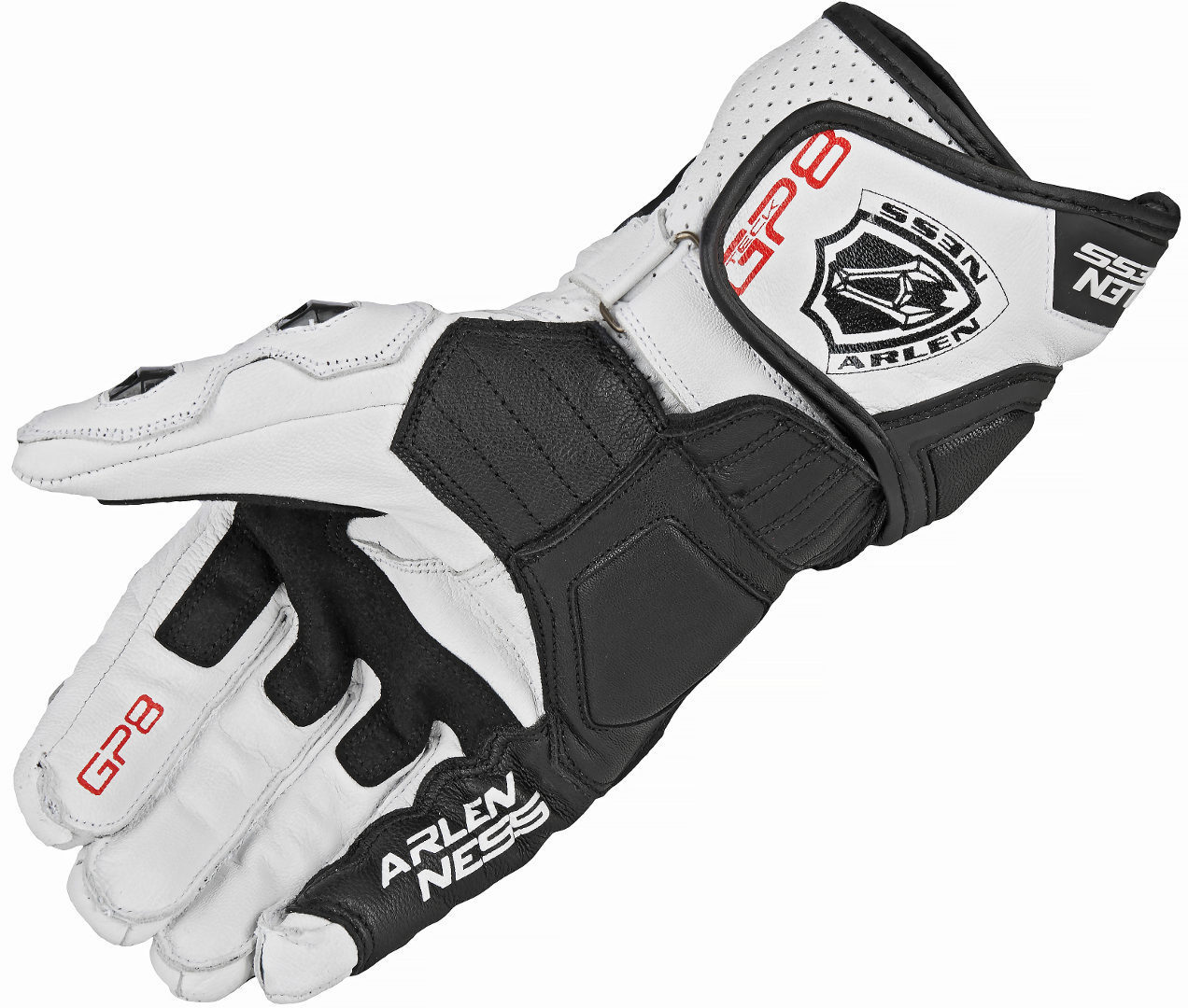 Arlen Ness Yakun Mănuși de motocicletă Alb/Negru XS Figura 4
