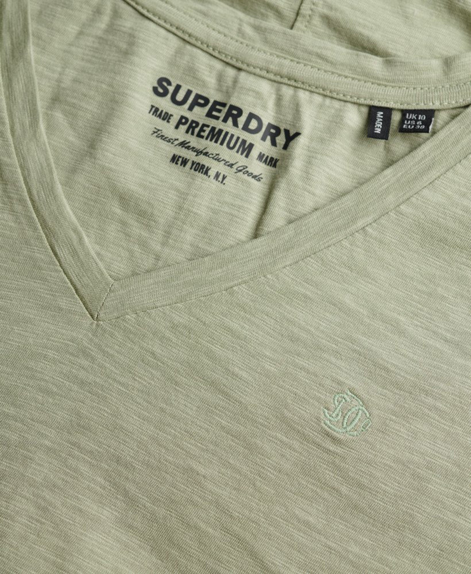 Superdry & Co Studios Slub レディースTシャツ 緑 12 図2