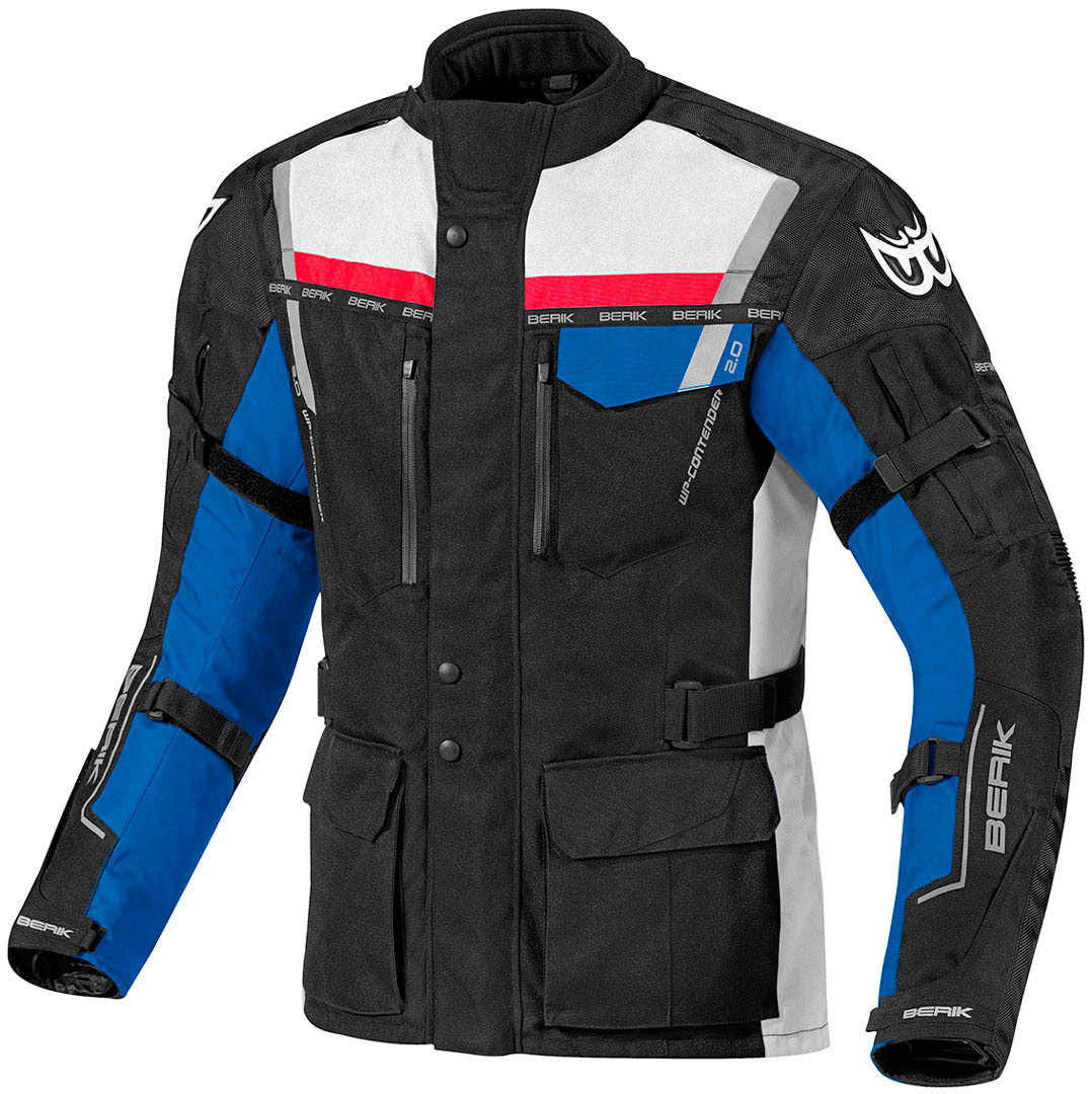 Berik Torino Waterproof Motorcycle Textile Jacket black/blue/red 54 Figure 1