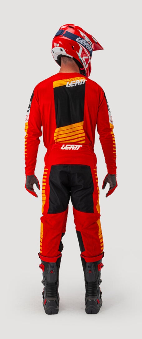 Leatt 3.5 Ride Kit Stripes 2025 Conjunto de camisa e calça de motocross vermelho M Figura 7