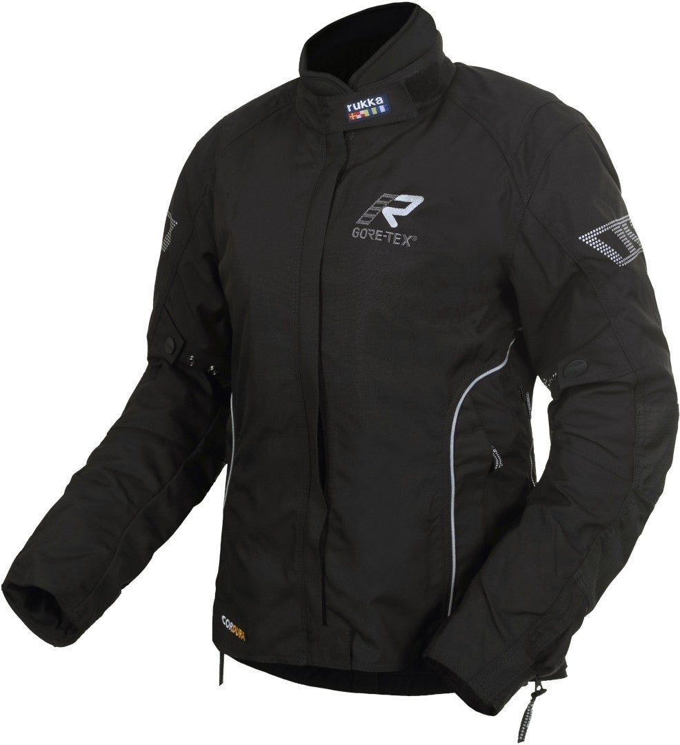 Rukka Hermia Gore-Tex Damen Motorrad Textiljacke schwarz/silber 44 Abbildung 1