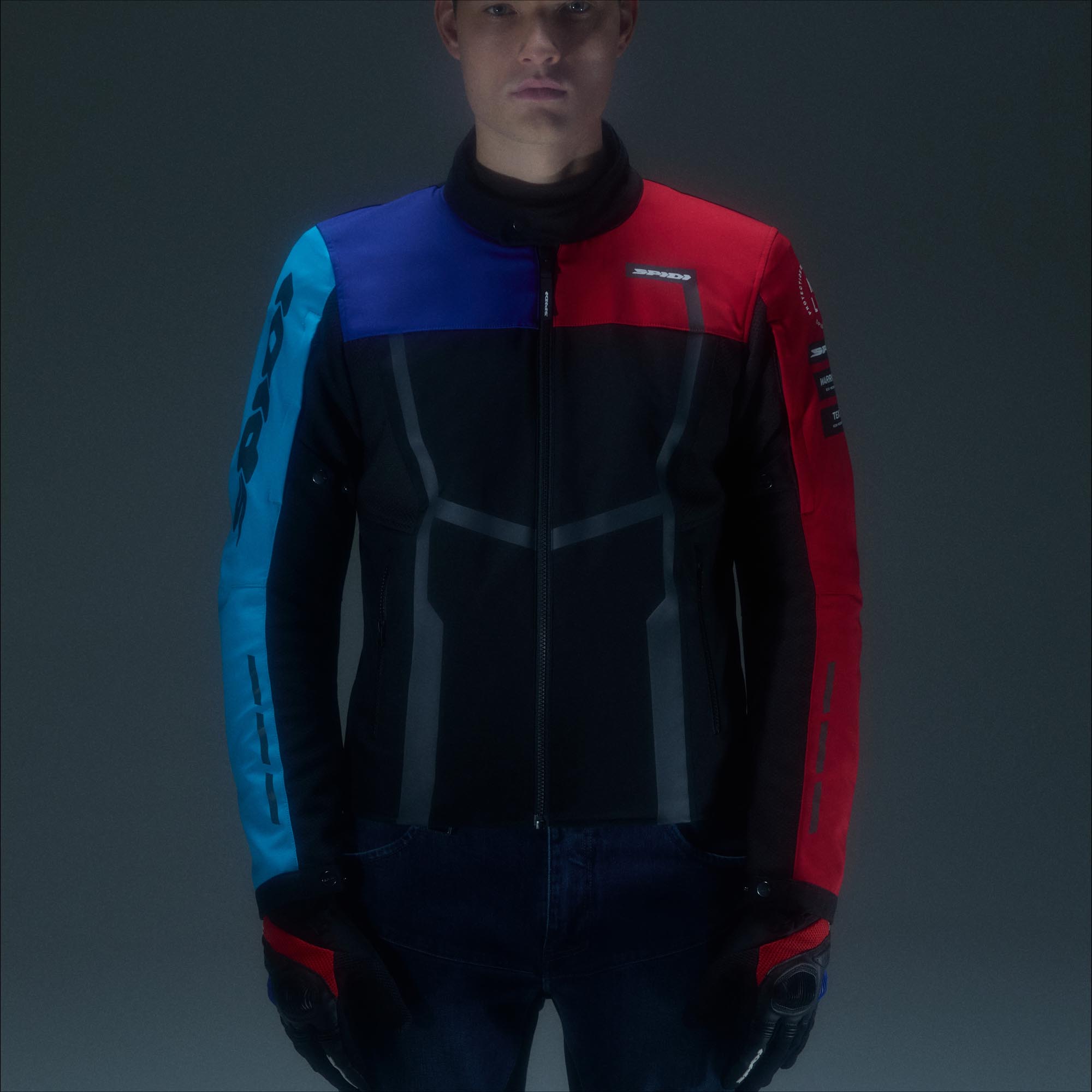 Spidi Motojoy Motorrad Textiljacke schwarz/rot/blau M Abbildung 3