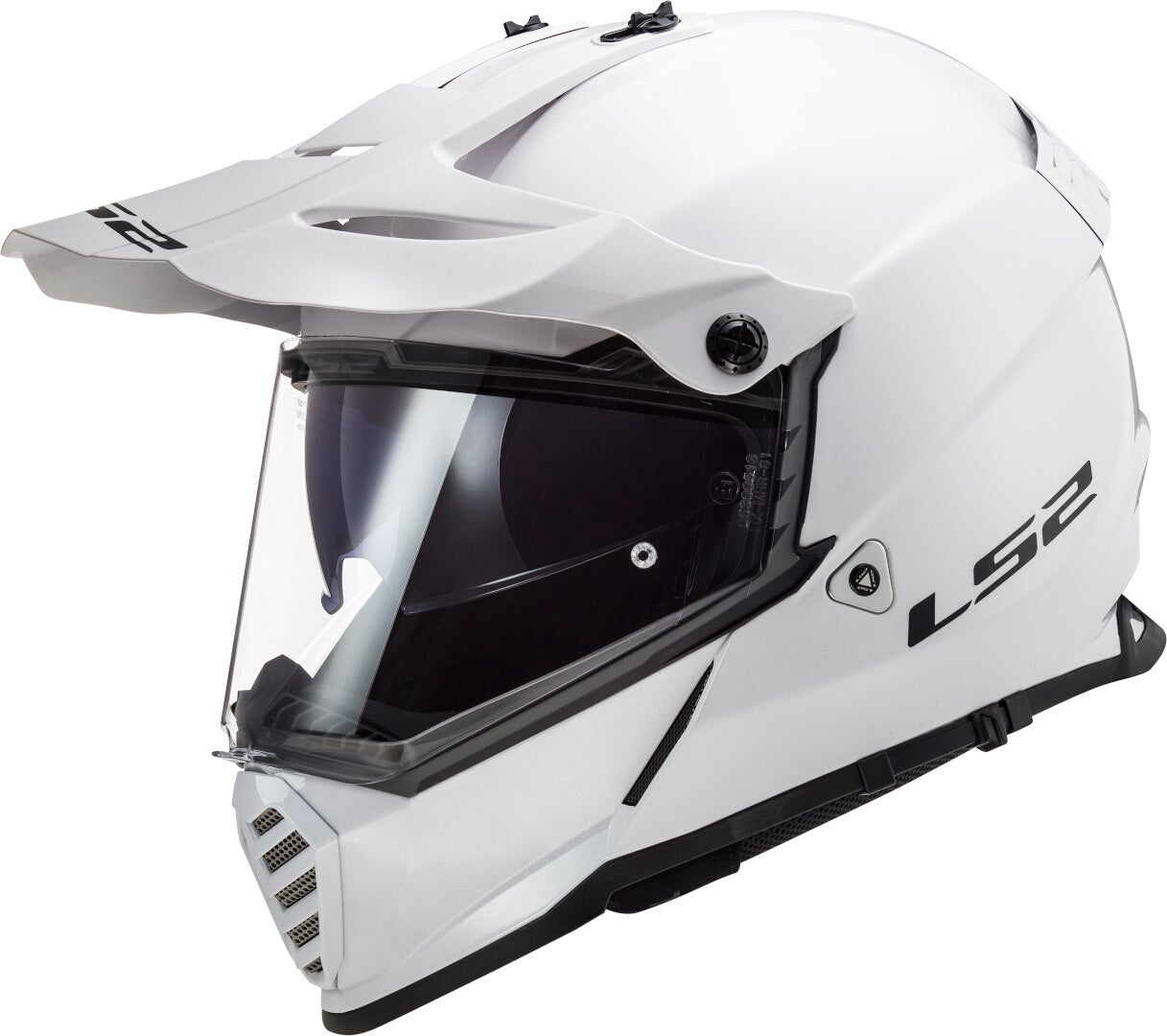 LS2 MX436 Pioneer Evo Casco Motocross Bianco S (55/56) Figura 1