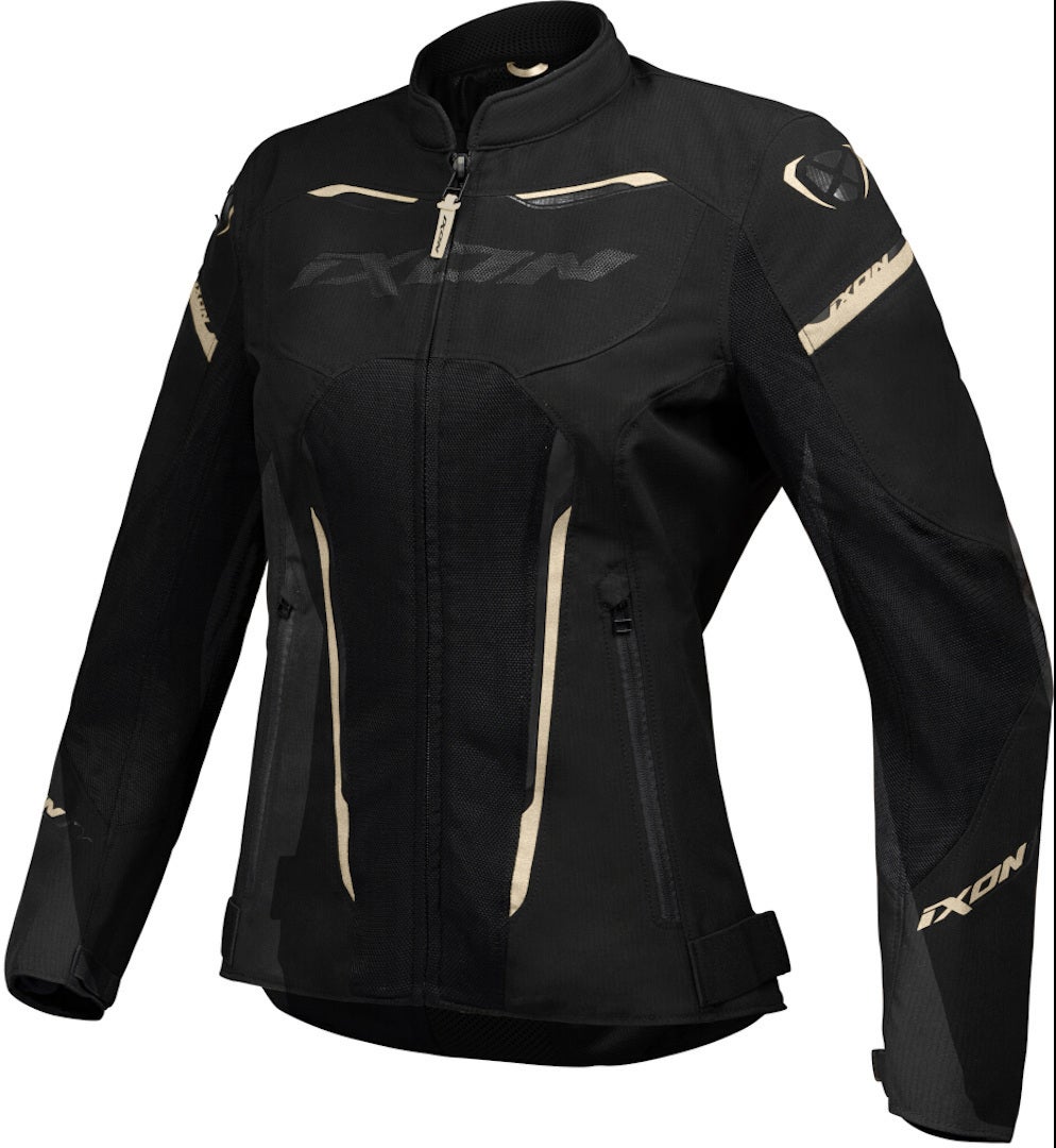 Ixon Striker Air Ladies Motorcycle Textile Jacket black/gold S Figure 1