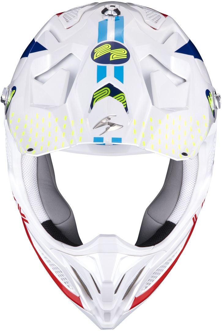 Scorpion VX-22 Air Ares Motocross Helmet white/red/blue M (57/58) Figure 3