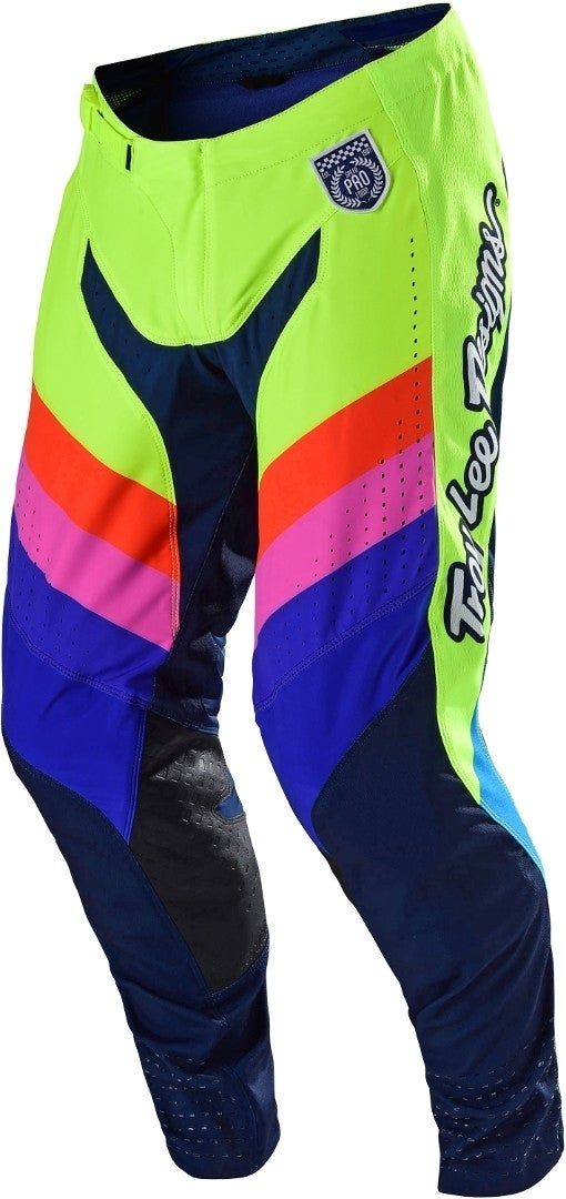 Troy Lee Designs SE Pro Mirage Motocross bukser gul/blå 34 Figur 1