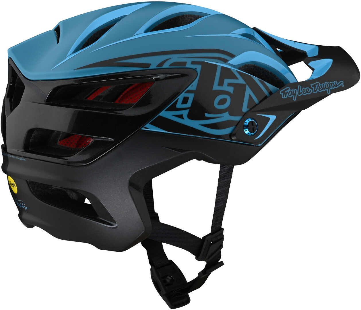 Troy Lee Designs A3 Uno MIPS Cykelhjelm sort/blå M/L Figur 3