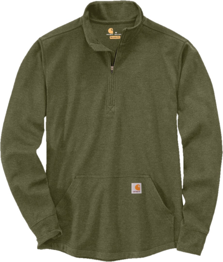 Carhartt Half Zip Thermal Camicia Longsleeve Verde Militare M Figura 1