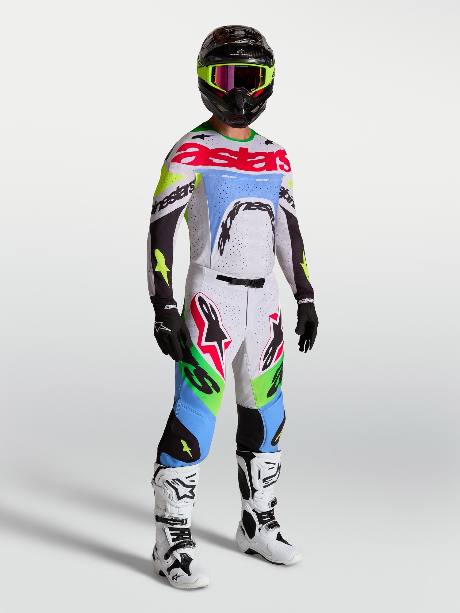 Alpinestars Supertech Dyna Motokrosový dres fialová/čierna/zelená S Obrázok 3