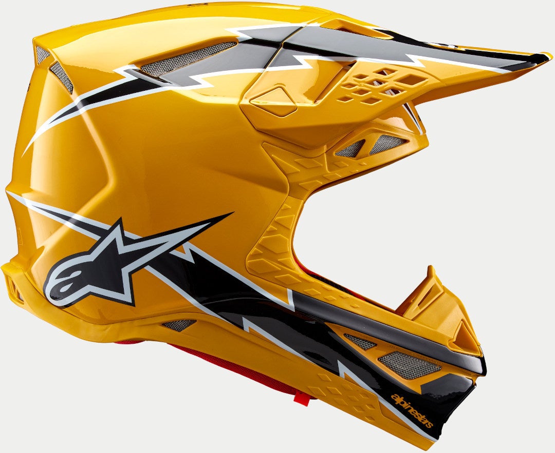 Alpinestars Supertech S-M10 Ampress 2024 Motocross hjelm sort/gul M (57/58) Figur 3