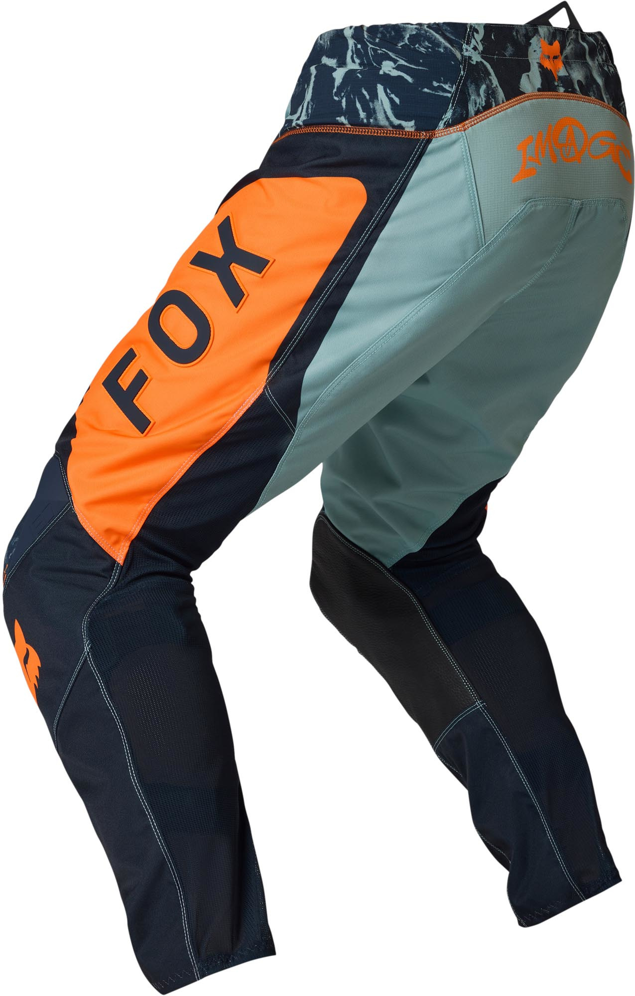 FOX 180 Image Print Calças de Motocross azul/laranja 34 Figura 2