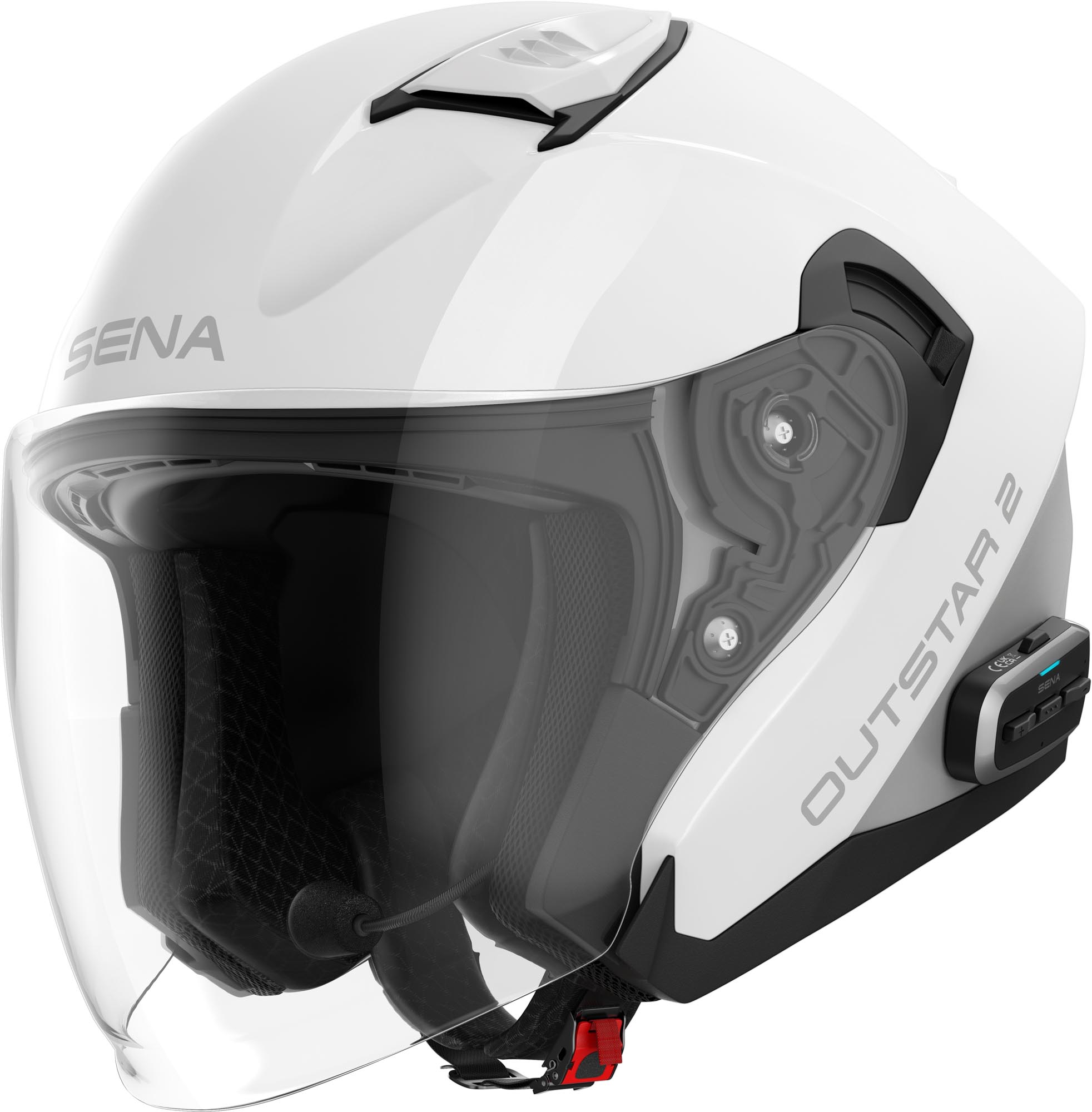 Sena Outstar 2 Hełm odrzutowy biały XL (61/62) Rysunek 1