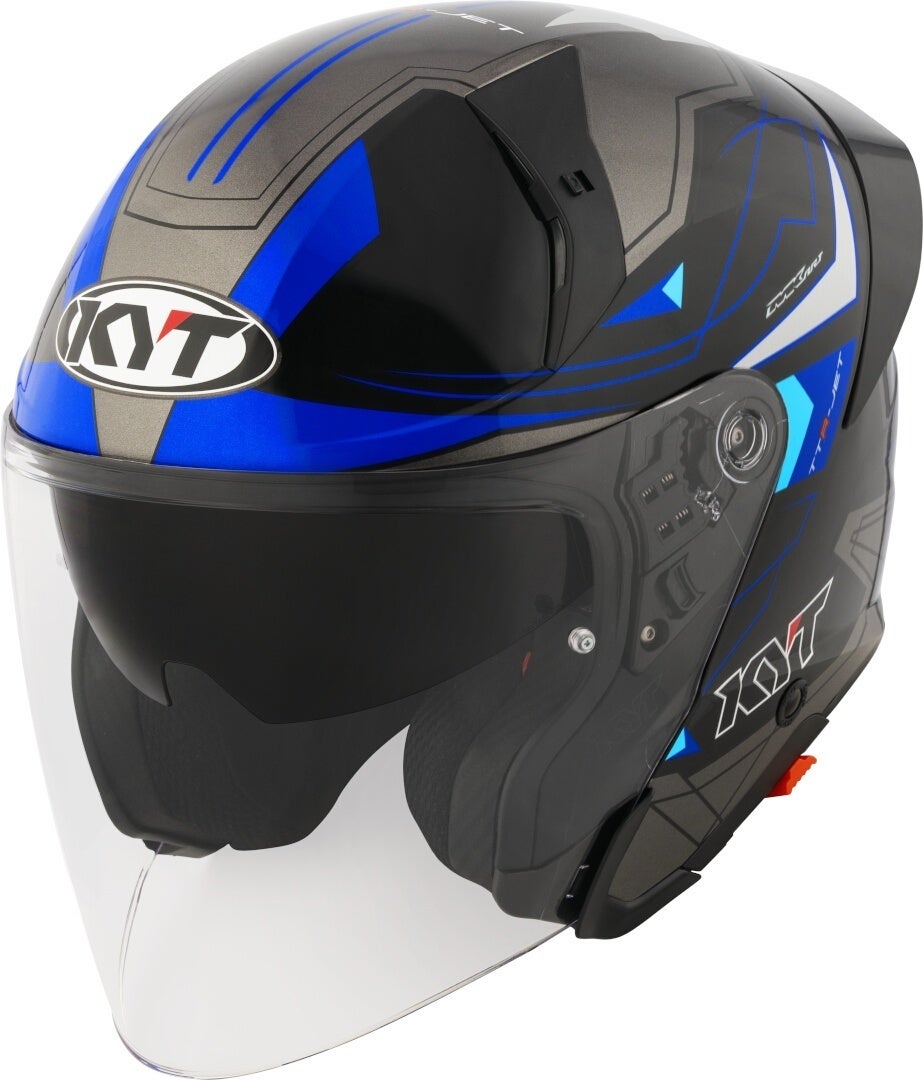 KYT TTR-Jet Led Jet hjelm sort/blå F (59) Figur 1