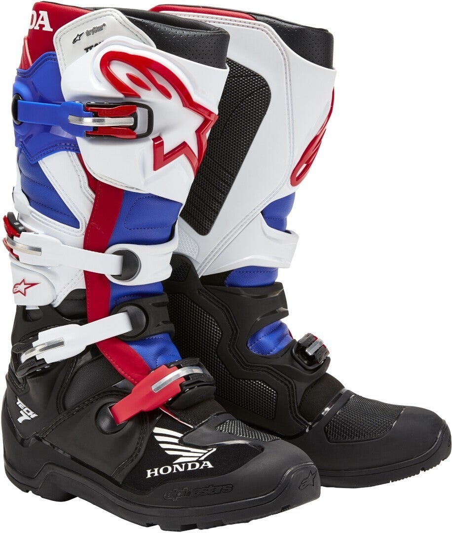 Alpinestars Honda Tech 7 Enduro Drystar waterproof Motocross Boots black/white/red/blue 8 (42) Figure 1