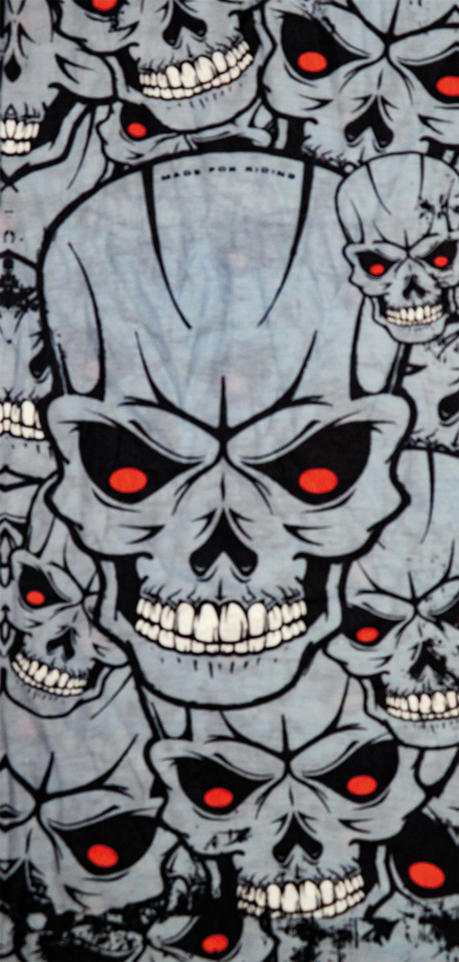Modeka Skulls Grey Multifunktionell huvudbonad Figur 1