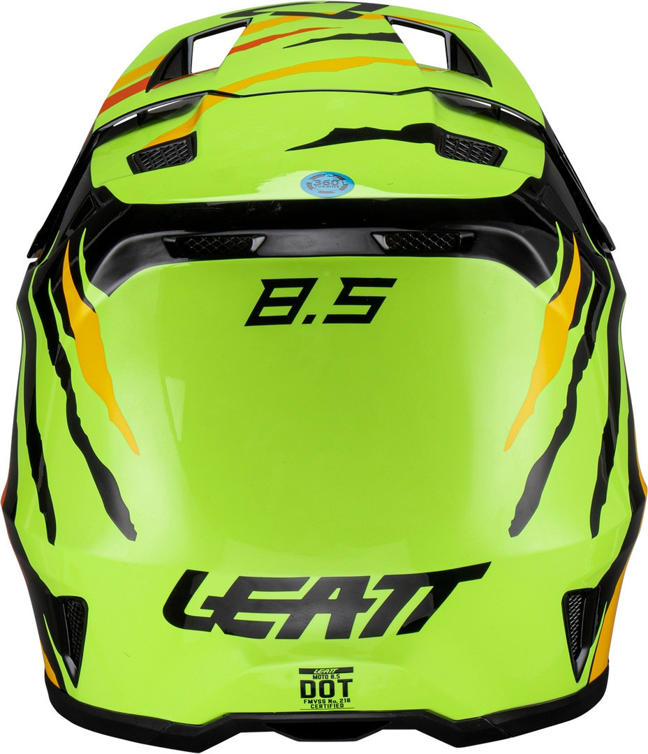 Leatt 8.5 Tiger Cască de motocross cu ochelari de protecție negru/galben S (55/56) Figura 6