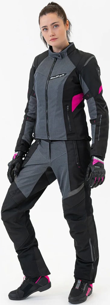 SHIMA Rush 2.0 Vented vandtætte damer motorcykel tekstilbukser sort/grå M Figur 5