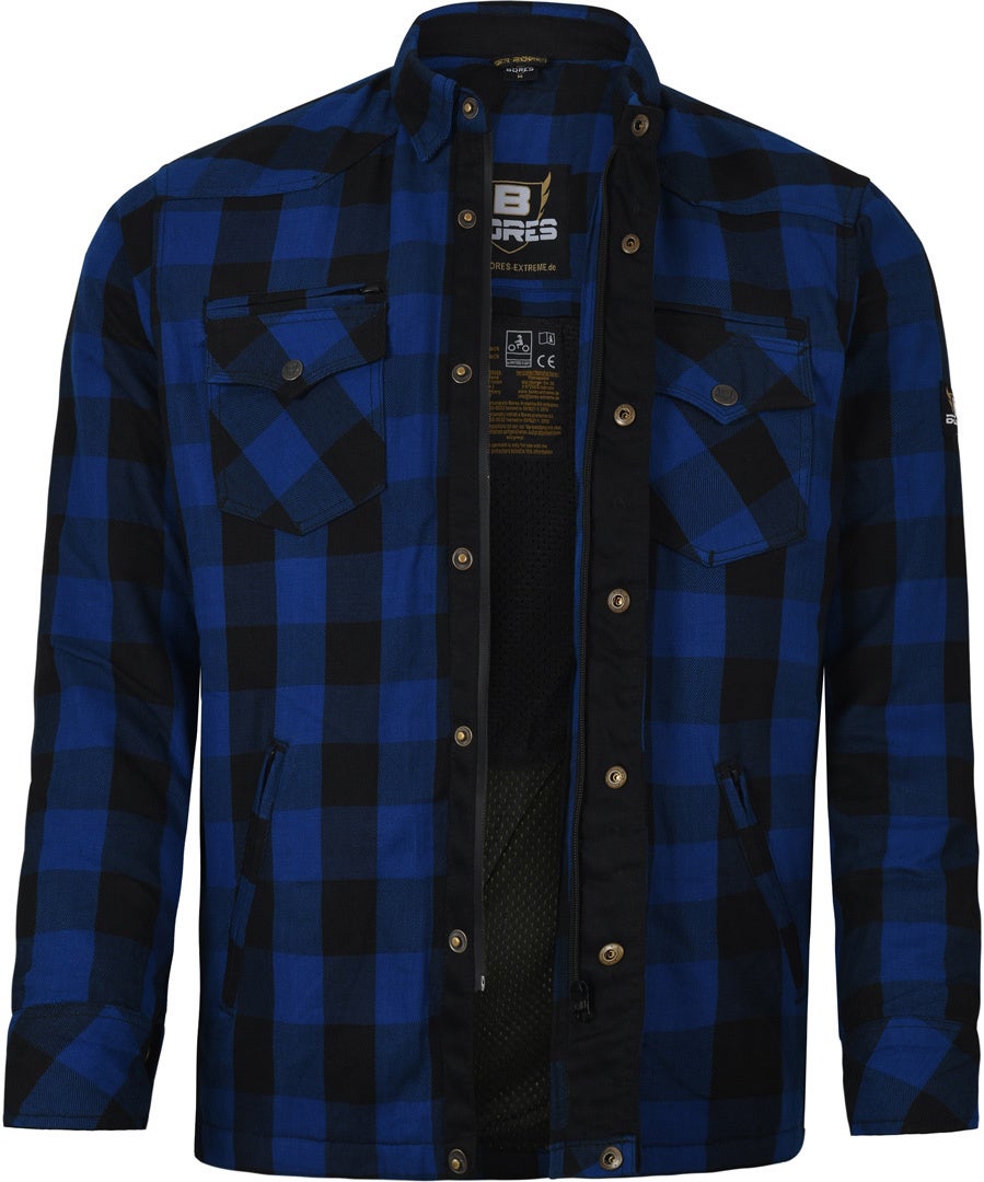 Bores Lumberjack Premium Camicia Moto Blu scuro/nero XXL Figura 1