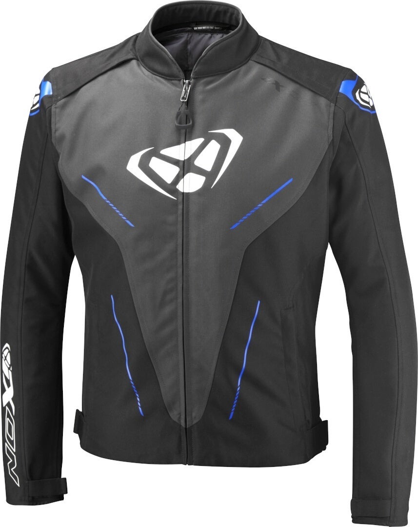 Ixon Prodigy Waterproof Motocycle Textile Jacket black/anthracite/blue 3XL Figure 1