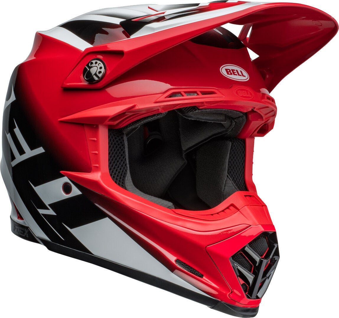 Bell Moto-9S Flex Rail Casco da motocross rosso/nero/bianco M (57/58) Figura 2