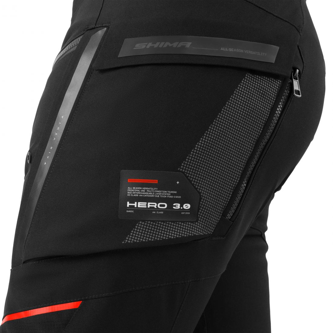 SHIMA Hero 3.0 Motorcycle Textile Pants grey/red S Figure 13