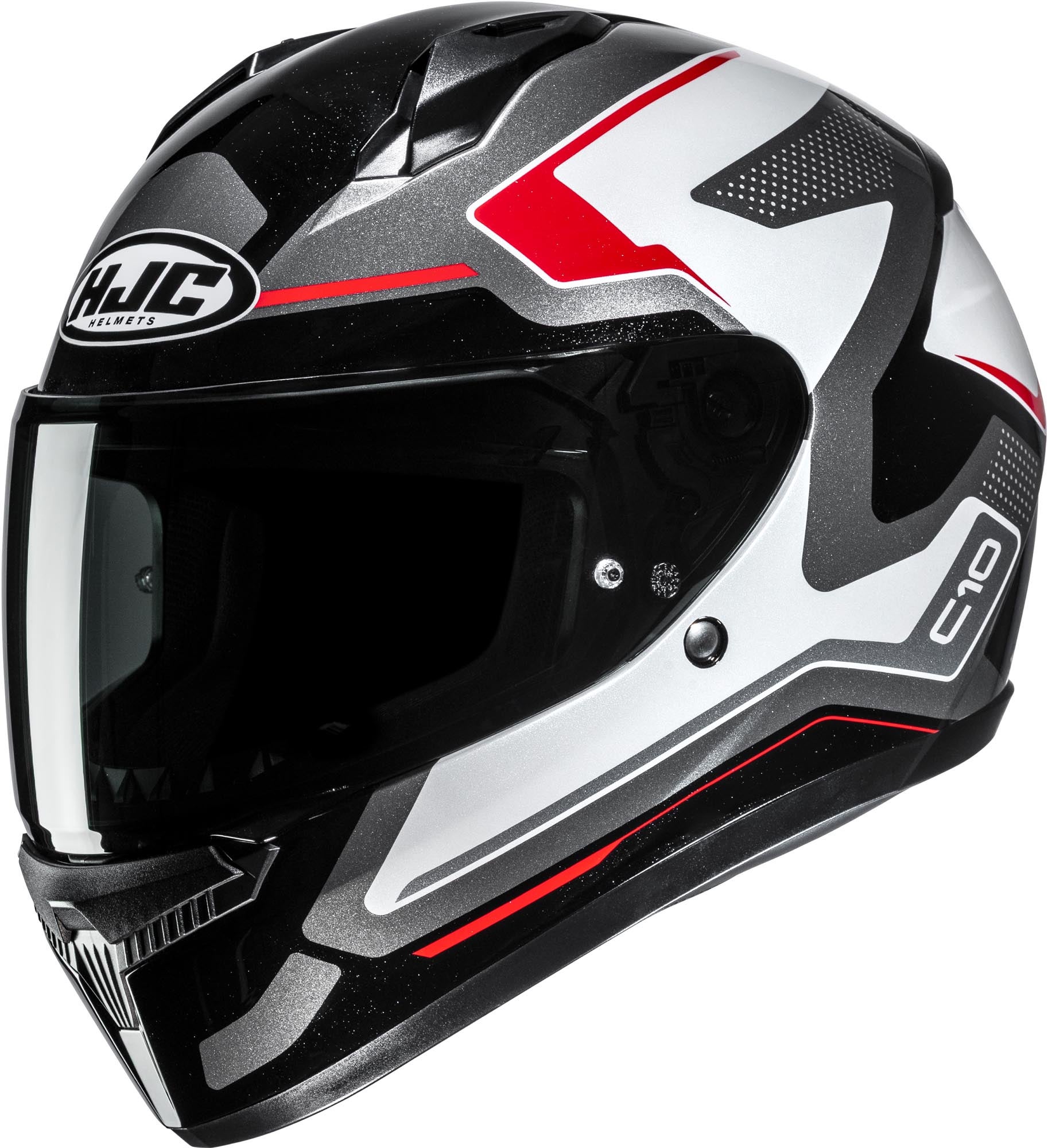 HJC C10 Cric Шлем чёрный/белый/красный XS (54/55) Рисунок 1
