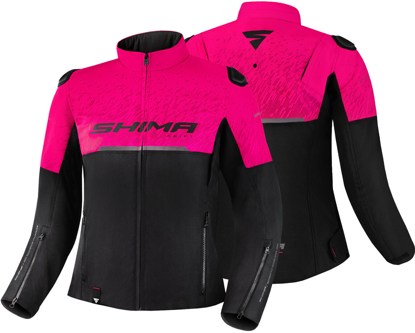 SHIMA Drift Giacca tessile moto da donna nero/rosa L Figura 3