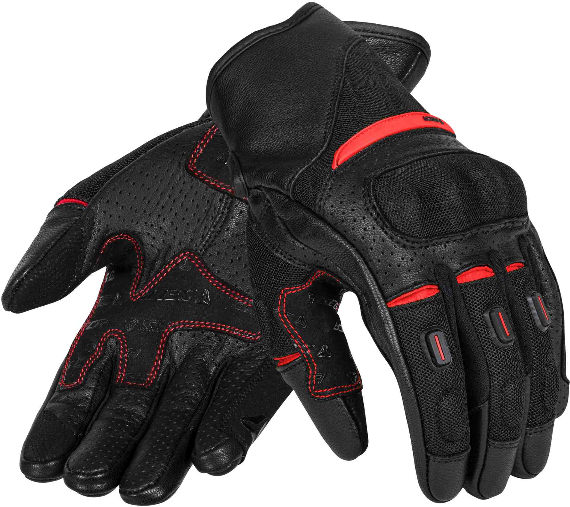 Seca Axis Mesh II Guantes de moto negro/rojo L Figura 1