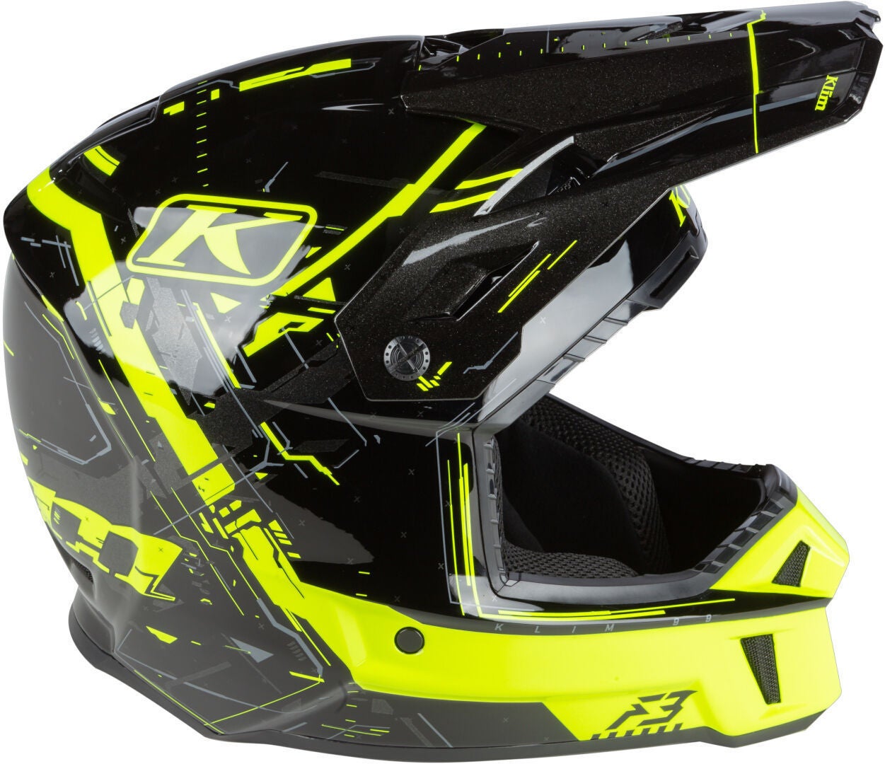 Klim F3 Recoil Casco Motocross nero/giallo XL (60/61) Figura 7